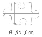Dimensions des pièces du puzzle - Puzzle photo 600 pièces