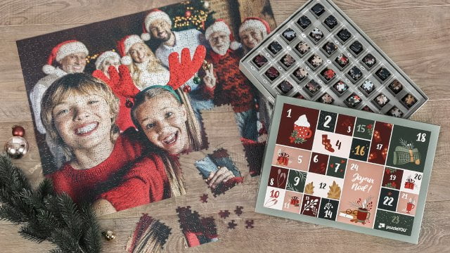 Le puzzle calendrier de l'Avent avec une photo personnelle