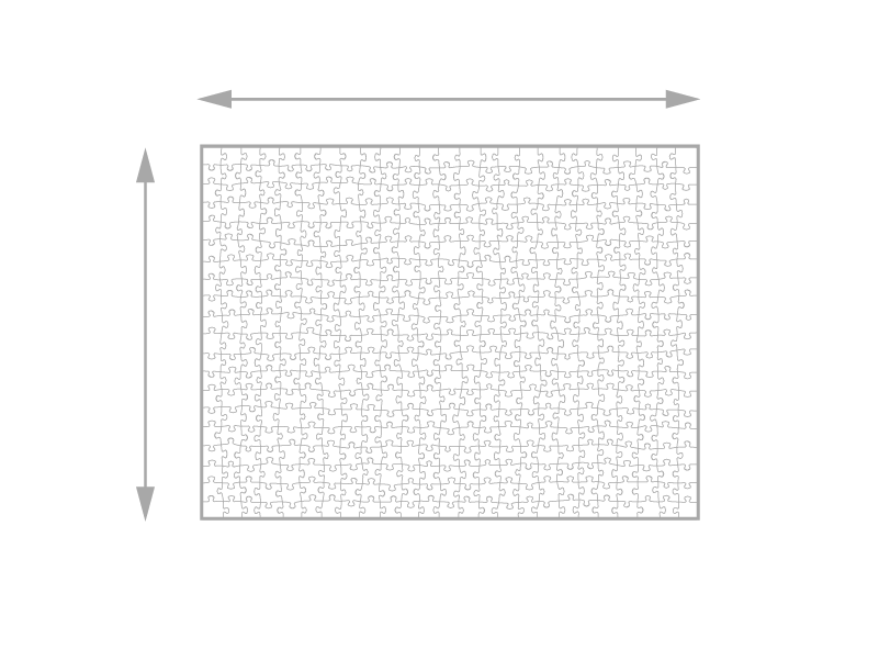 Dimensions du puzzle monté