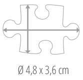 Dimensions des pièces du puzzle - Puzzle photo 100 pièces