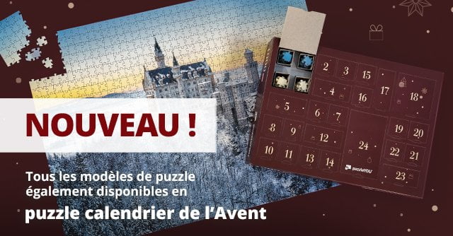 Nouveau ! Le puzzle calendrier de l’Avent de puzzleYOU