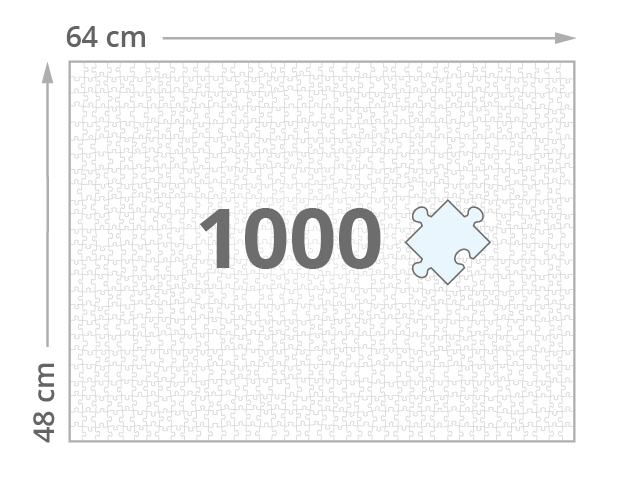 Dimensions du puzzle de 1000 pièces