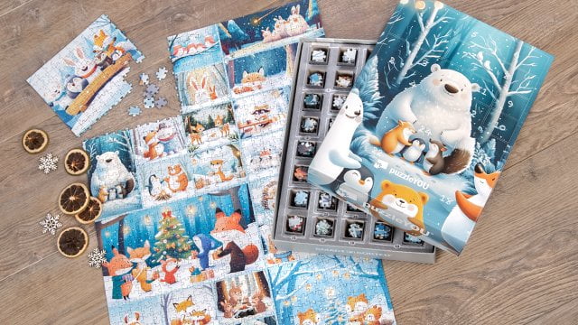 Le puzzle calendrier de l'Avent avec un modèle de notre collection de puzzles