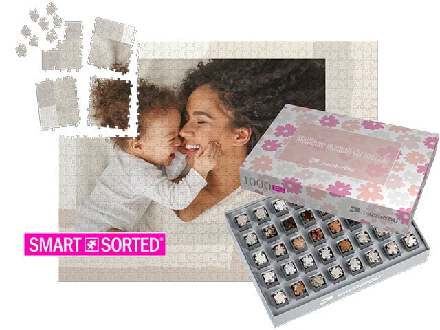 SMART SORTED® - le puzzle surprise pour la fête des mères - Boîte "Océan de fleurs"