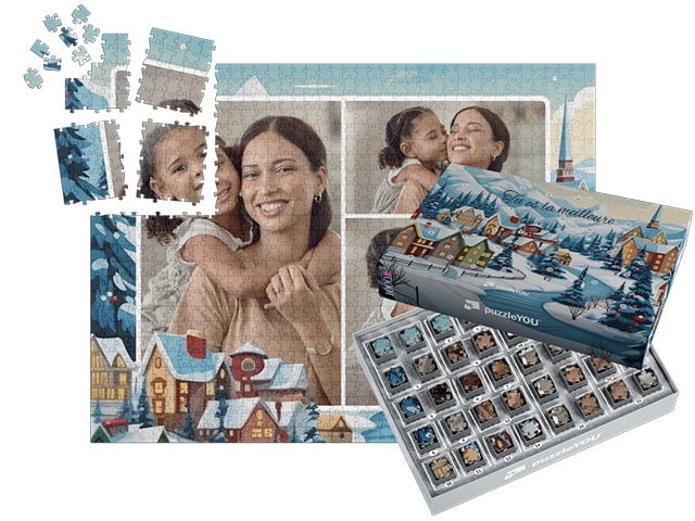 boîtes pour un puzzle calendrier de l’Avent