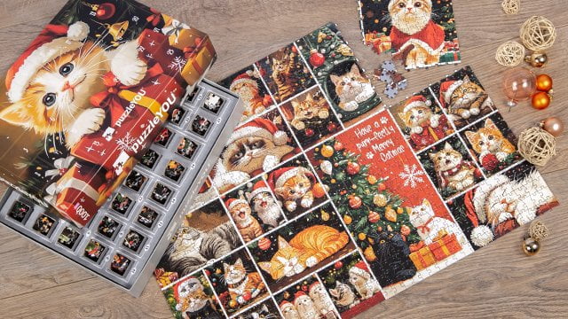 Le puzzle calendrier de l'Avent avec un modèle de notre collection de puzzles
