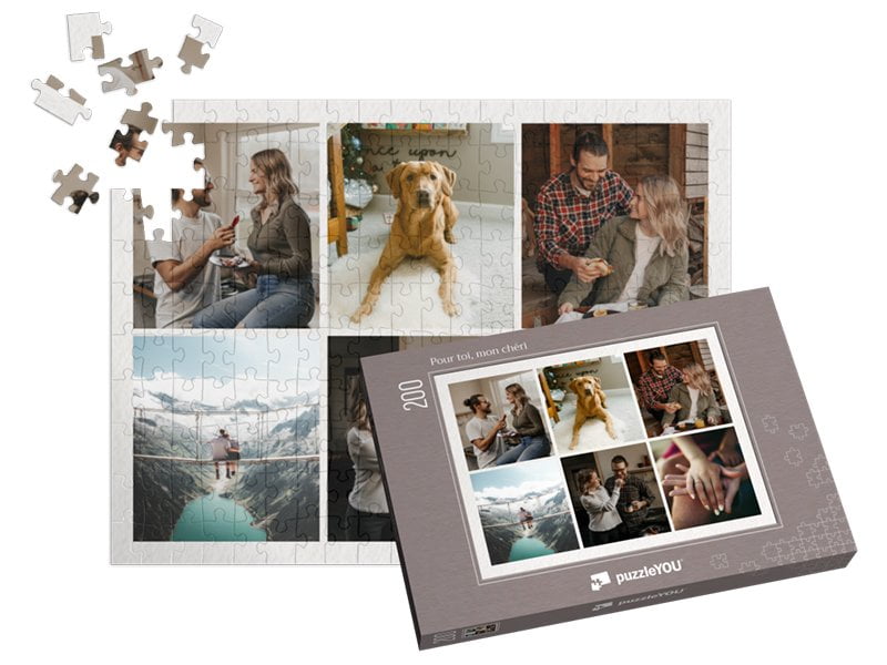 puzzle personnalisé pêle-mêle 200 pièces