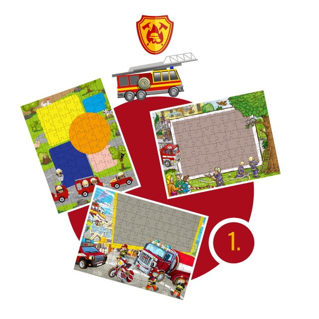 créer un puzzle pompiers pour enfants - étape 1
