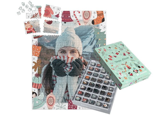 boîtes pour un puzzle calendrier de l’Avent