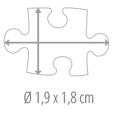 Dimensions des pièces du puzzle - Puzzle photo 500 pièces
