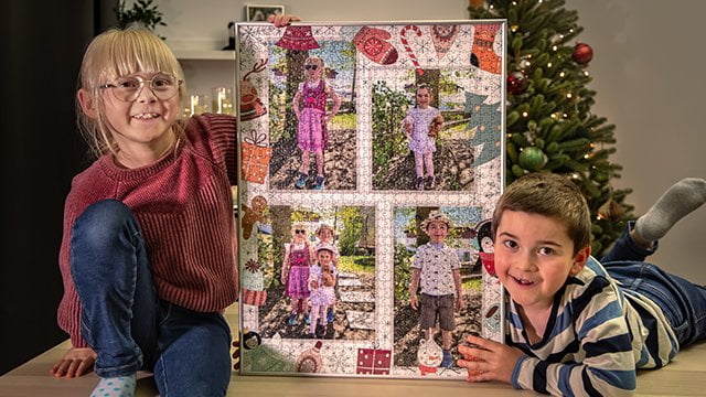 Le cadre adapté au puzzle du calendrier de l'Avent pour enfants