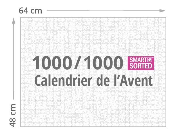 Dimensions du puzzle de 1000 pièces