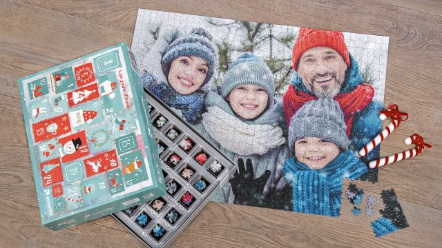 Le puzzle calendrier de l'Avent avec une photo personnelle